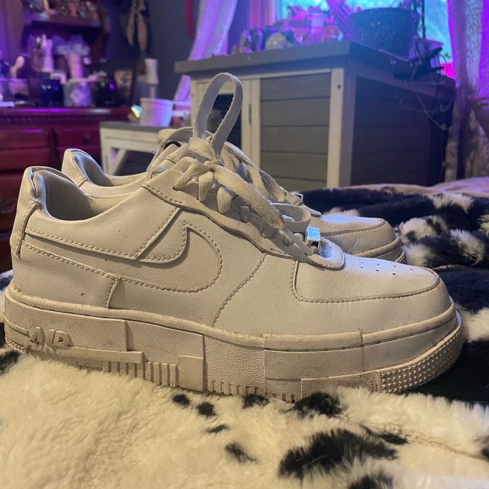 Nike White Platform Sneakers